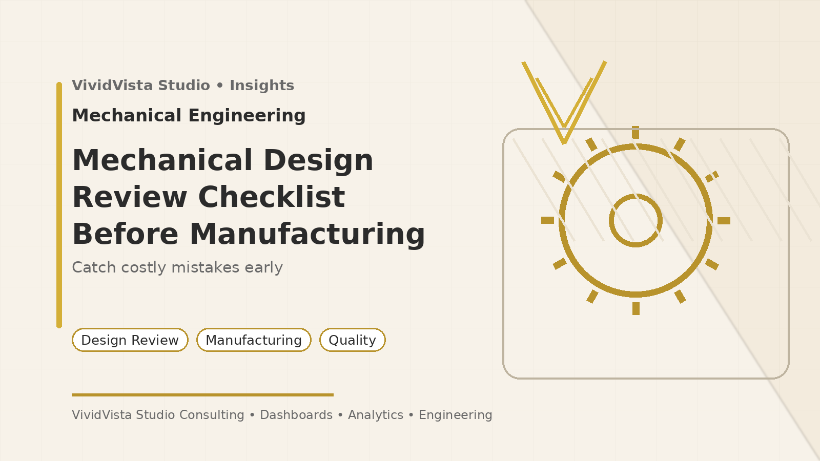 Mechanical Design Review Checklist Before Manufacturing