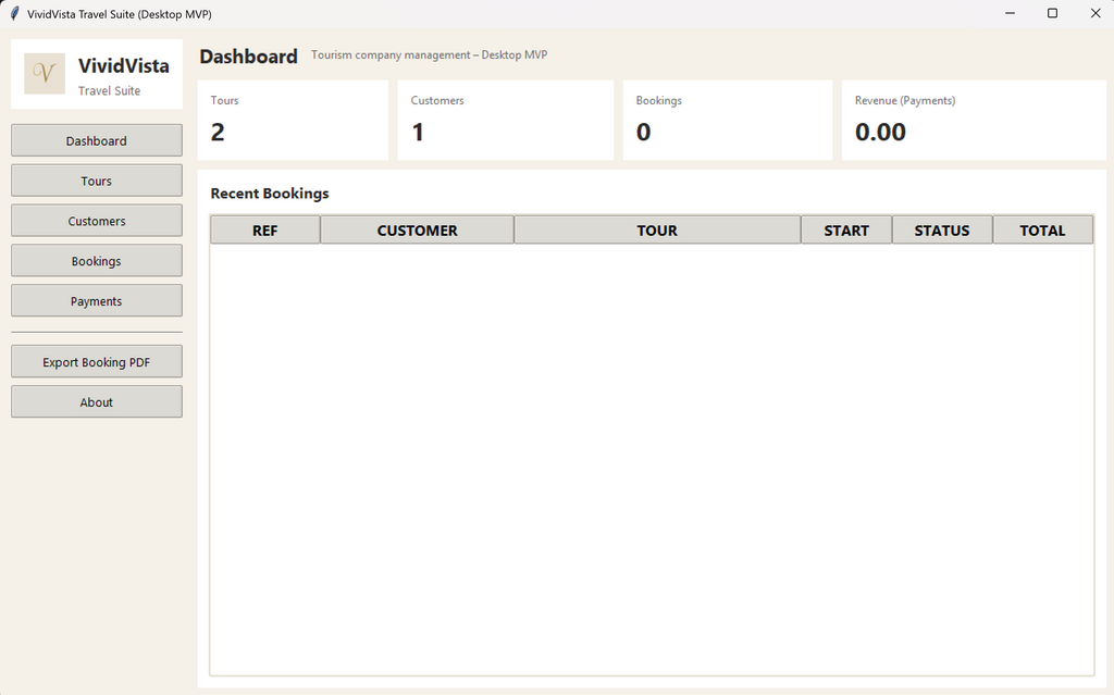 VividVista Travel Suite — All-in-One Tourism Office Software (Windows Desktop)
